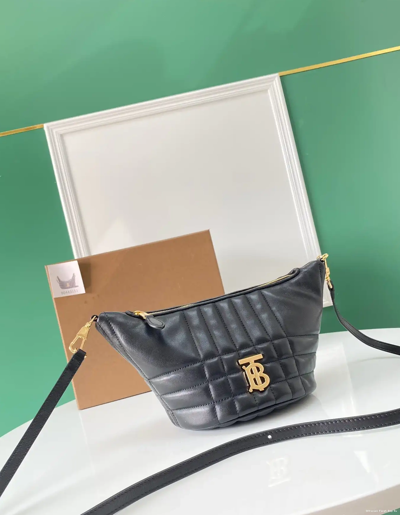Official FirstBag Ru Crescent Lola Small Bag Quilted BURBERRY Lambskin 0518